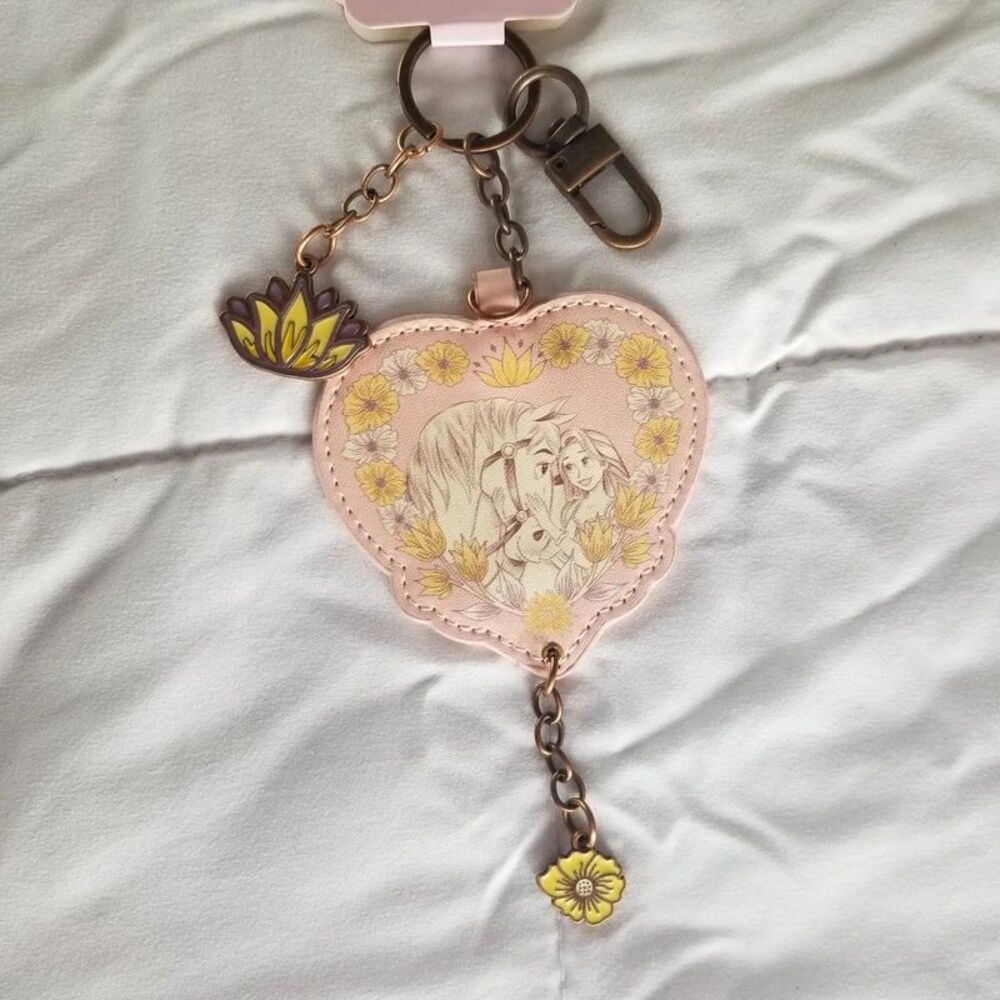 Disney Tangled Rapunzel Horse Maximus Floral Keychain Bag Charm Similar Pin Art